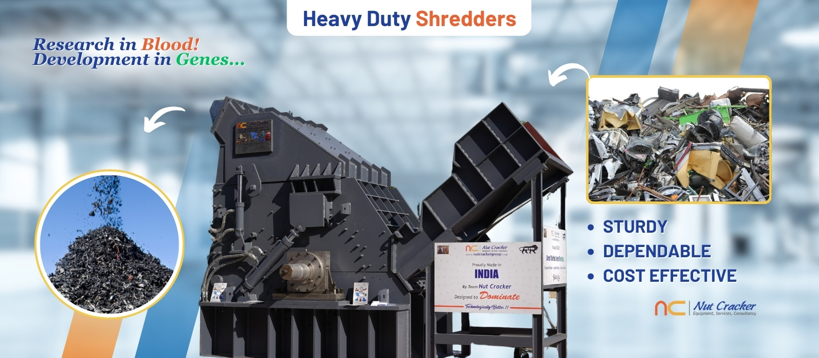 Waste Recycling Shredder Machine Manufacturer in India
